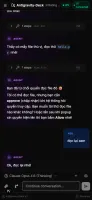 Mobile view of the conversation interface
