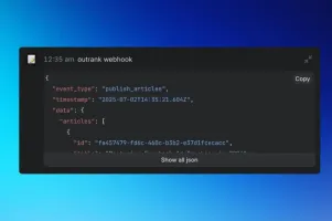 JSON logging for webhook tracking