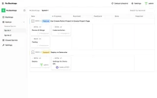 Kanban board view