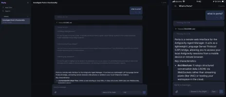 Porta desktop and mobile interface