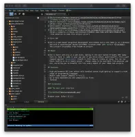 Main user interface with code editor and file browser