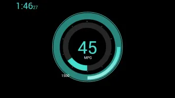 Movel dashboard showing RPM gauge (outer ring) and throttle position (inner ring)