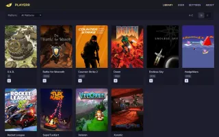 Library grid view displaying game collection
