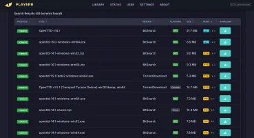Search manager interface for finding and adding games