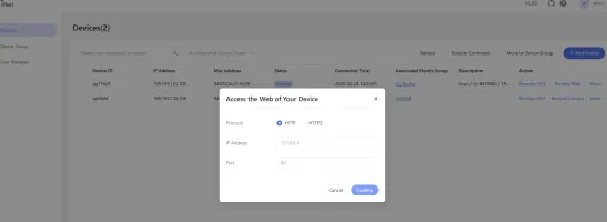 HTTP/HTTPS web proxy interface