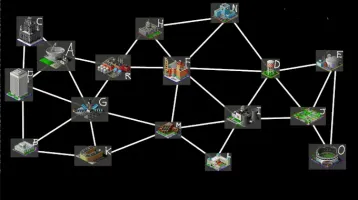 Breadth-first search algorithm animation with magnets