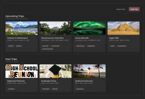 Dark mode home screen