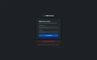 Login screen