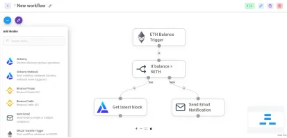 Outerbridge workflow builder UI screenshot