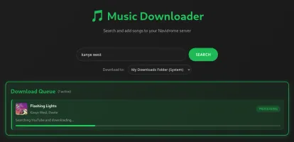 Download queue with progress bars