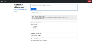 Main application interface showing notes