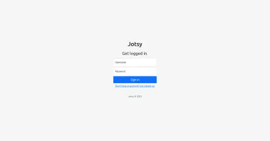 User login page