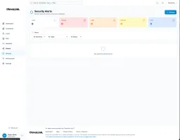 Security alerts dashboard for real-time monitoring of suspicious activity