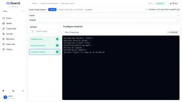 Real-time execution logs