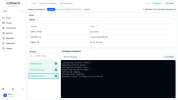 Real-time execution results