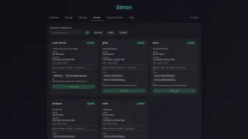Docker container resource monitoring for all running containers