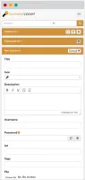 Mobile design showing responsive layout on small screen