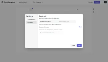 openchangelog screenshot 5