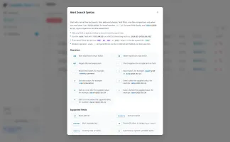 Search syntax reference