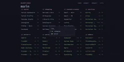 Dashboard view with different theme or layout