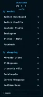Mobile view of the dashboard