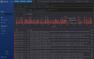 Telescope data explorer in dark theme