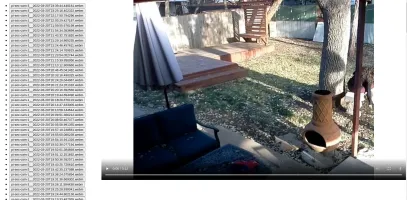 Replay of recorded videos triggered by motion detection