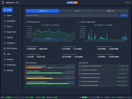 Home dashboard on desktop