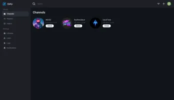 Desktop view of channels tab