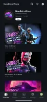 Mobile view of channel videos tab