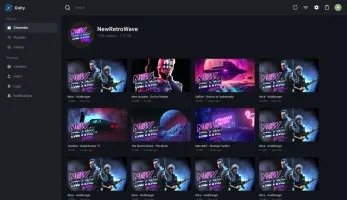 Desktop view of channel videos tab