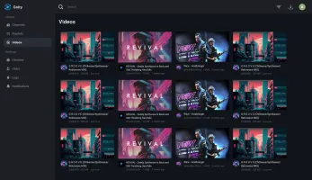 Desktop view of videos tab