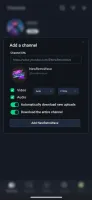 Mobile add channel form