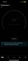 Web app showing the pod turned off
