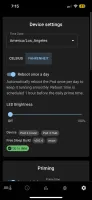 Settings screen