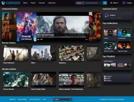 ClipBucket V5 dark theme homepage showing video listings