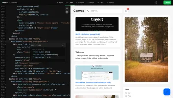 Code Editor panel with syntax highlighting