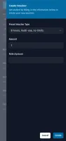 Create voucher screen on mobile
