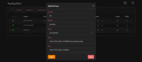 Service items list view