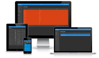 Responsive UI showing inventory list on different screen sizes