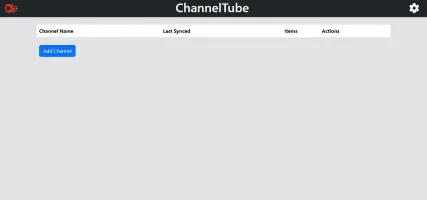 ChannelTube light theme web interface
