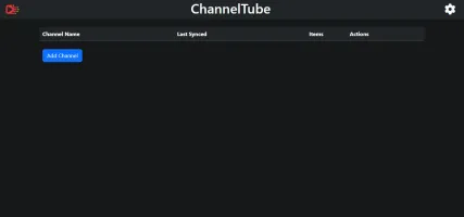 ChannelTube dark theme web interface