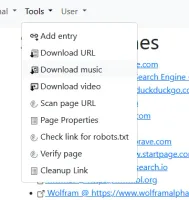 Page analysis and download tools