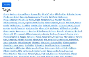 Tags and keywords view