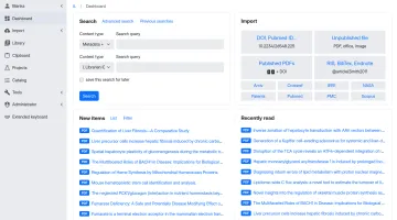 Light theme dashboard showing document library