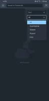 Filter and sorting options for torrent list