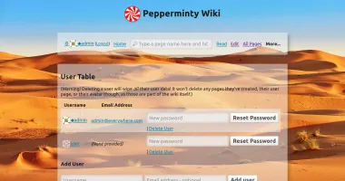 User management page with photo theme