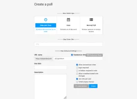 Poll creation step 1