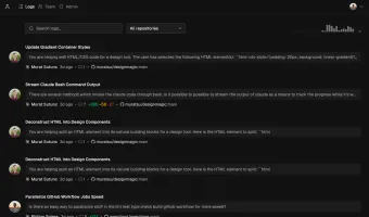Session browser list view