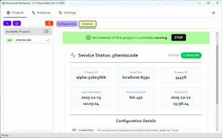 PhenixCode Admin Dashboard overview